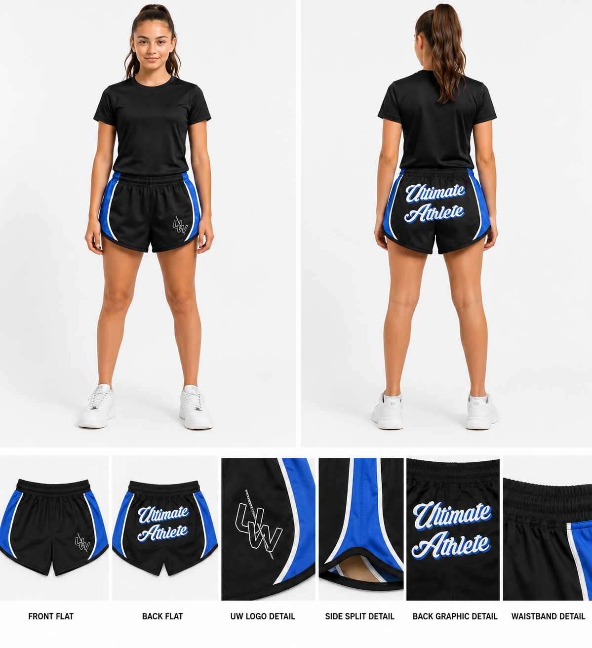Ultimate Athlete Women's Performance Shorts – Blue