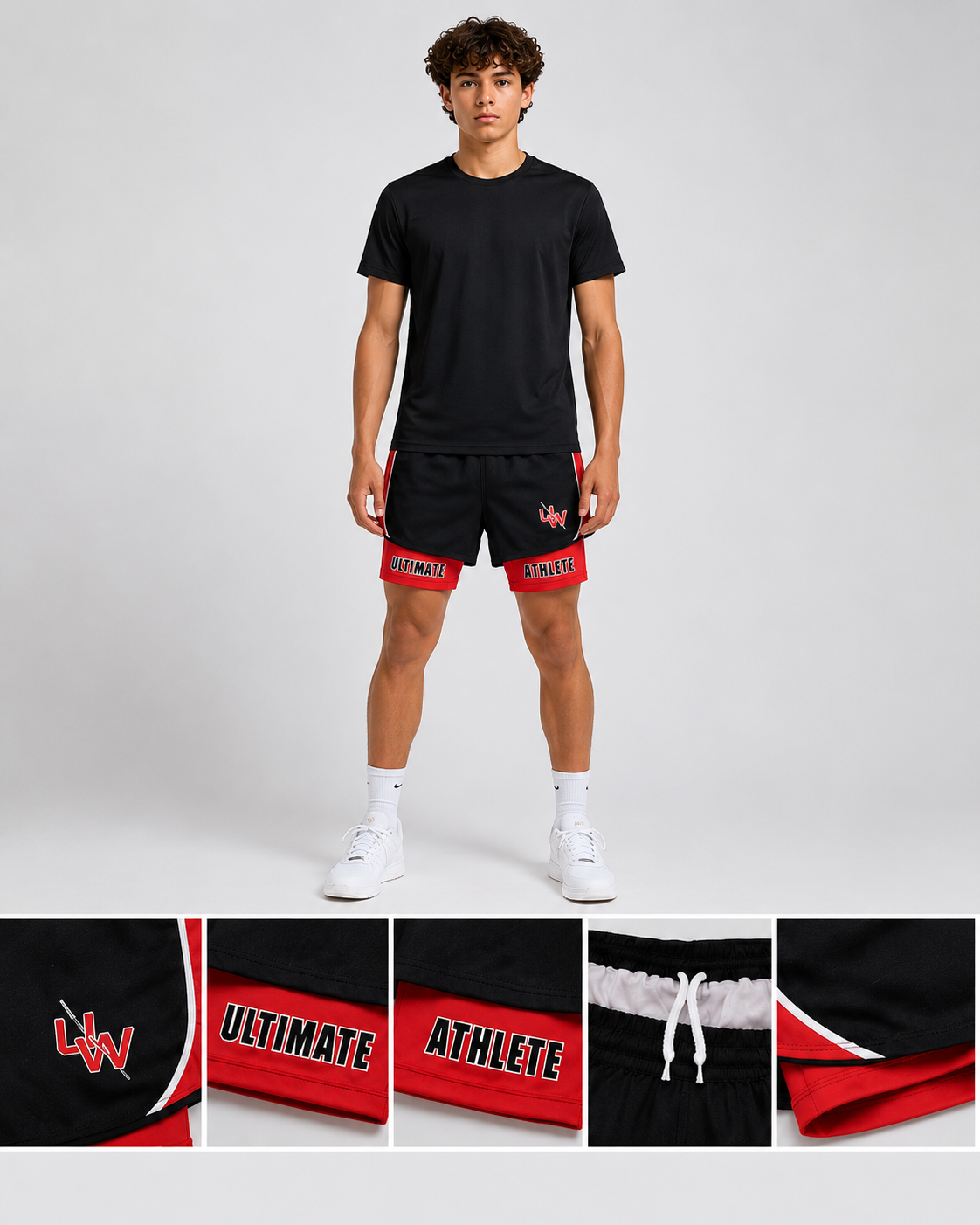 Ultimate Athlete Men's Performance Shorts – Red