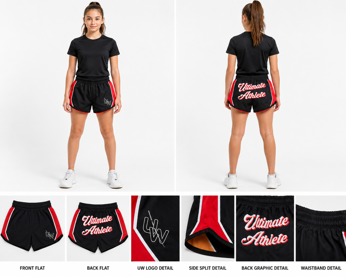 Ultimate Athlete Women's Performance Shorts – Red